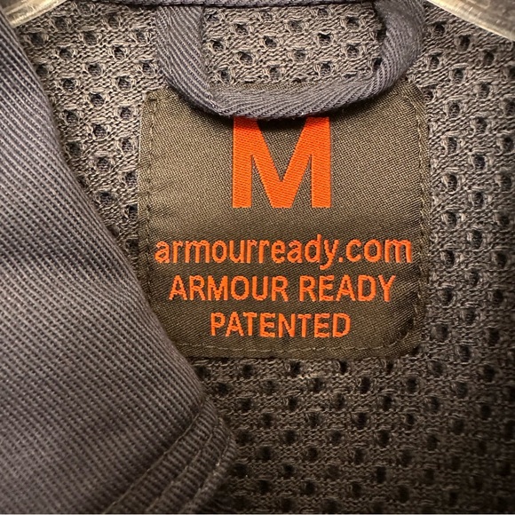 Armour Ready Med Navy Flame Retardant Work Shirt -NWOT - Picture 7 of 15